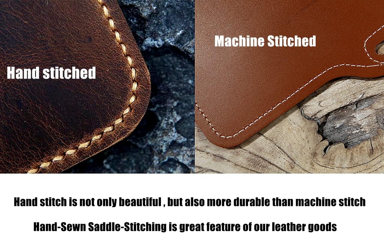 Genuine Leather 3x5 Top-Spiral Notebook Cover, Pocket Notepad Holder Compatible with Rite in the Rain 3" x 5" Memo Pads, Hand-Stitched EDC Case