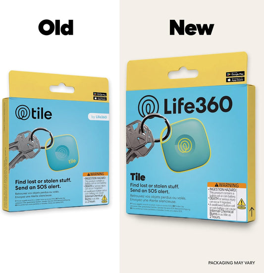 Life360 Tile - Bluetooth Tracker, Keys Finder and Item Locator for Keys, Bags and More. Phone Finder. Both iOS and Android Compatible. 2-Pack (Black/White)