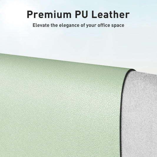 Aothia Leather Desk Pad Protector, Mouse Pad, Office Desk Mat, Non-Slip PU Leather Desk Blotter, Laptop Desk Pad, Waterproof Desk Writing Pad for Office and Home (Black,36" x 17") - Colors A