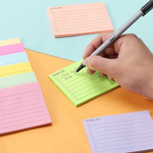 Mr. Pen- to Do List Sticky Notes, 3” x 5”, 9 Pads, 360 Sheets, Lined Checklist Sticky Pads with Smooth Writing, Easy Peel-Off, Thick Paper for Planning, Office, School & Daily Tasks