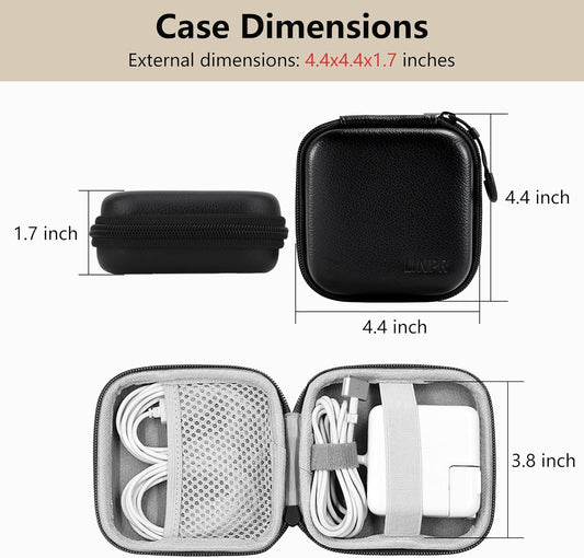 Charger Case for Macbook, Portable Tech Electronic Organizer Bag, Small Travel Storage Pouch for Laptop Accessories, MacBook Power Adapter, Charging Cords, USB Drives, Power Bank (Blue, L)