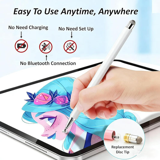 2Pcs Stylus and Mount for Skylight Calendars 15/27 Inch/Nintendo Switch 2/Switch Lite, 2in1 Dual Tip Pen for Skylight Calendar Accessories Magnetic Suction Pen Cap (2*Stylus+Holder White)