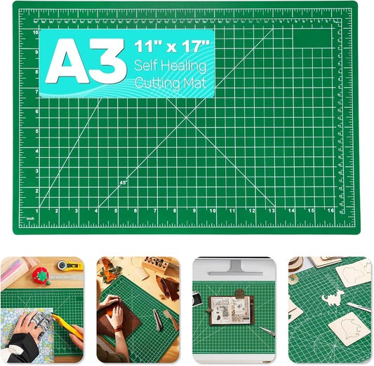 Self Healing Cutting Mat, 23" x 35", Double-Sided Rotary Cutting Mat for Sewing, Quilting, Scrapbooking, Fabric & Craft Cutting Board, (A1), Green