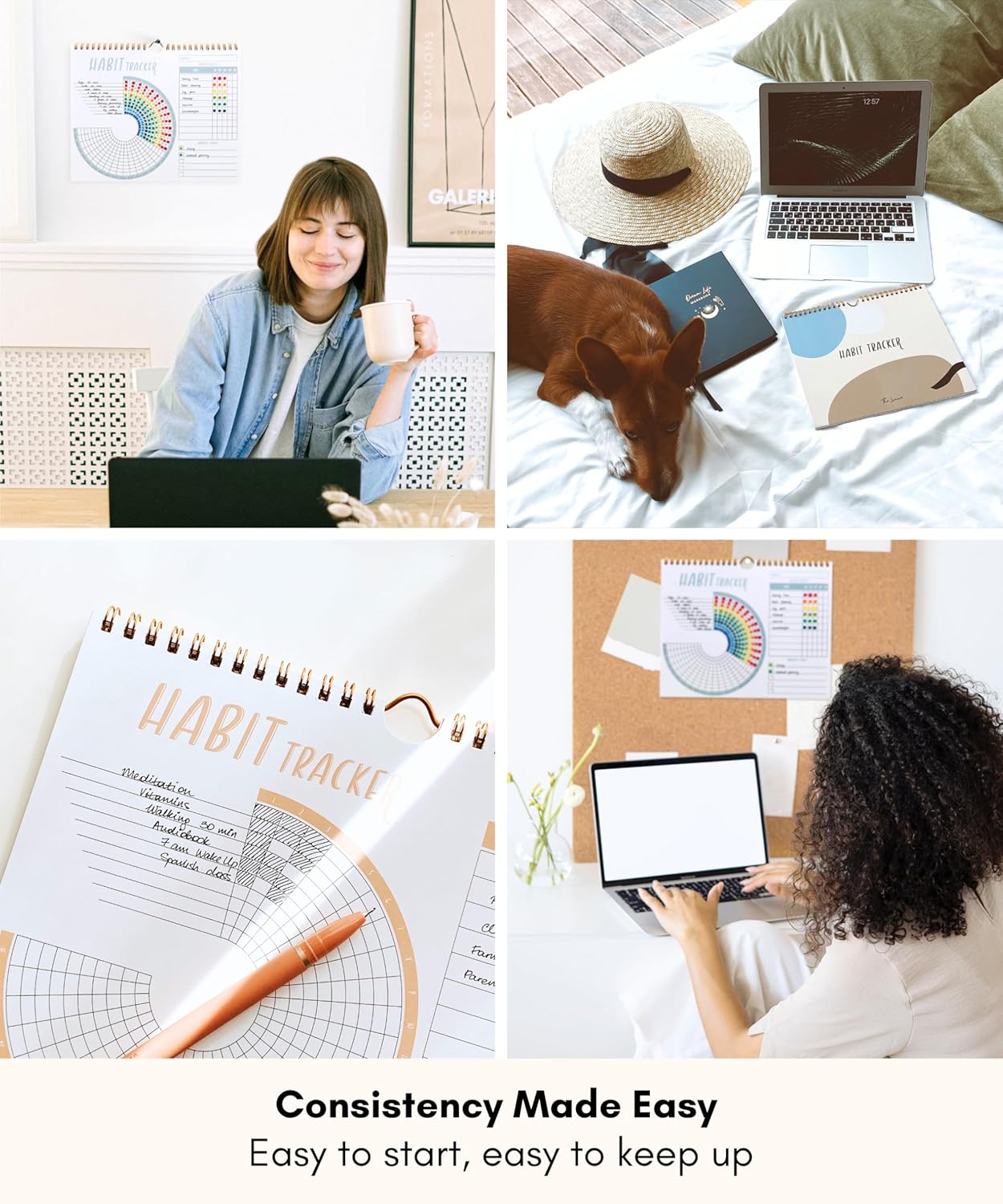Lamare 2026 Habit Tracker Calendar – Premium Daily Habit Tracker Journal and Goal Board, Workout Motivation & Productivity Tool