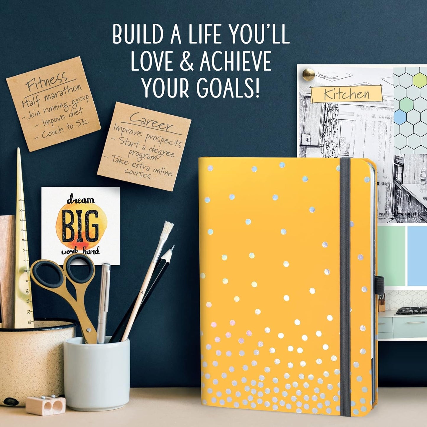 Boxclever Press Goal Planner – Luxury Undated Weekly Planner to Increase Productivity & Achieve your Goals. Weekly, Monthly, Quarterly Undated Planner with Vision Boards & Habit Trackers. 8.5 x 5.5ins