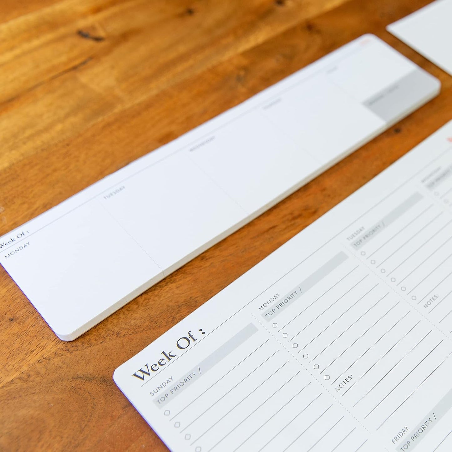 Notsu Weekly Planner Notepad | Tear Off Desk Calendar Pad, Undated | Mini Desk Planner Pad, Fits Alongside Keyboard | 50 Sheets, Thick Paper
