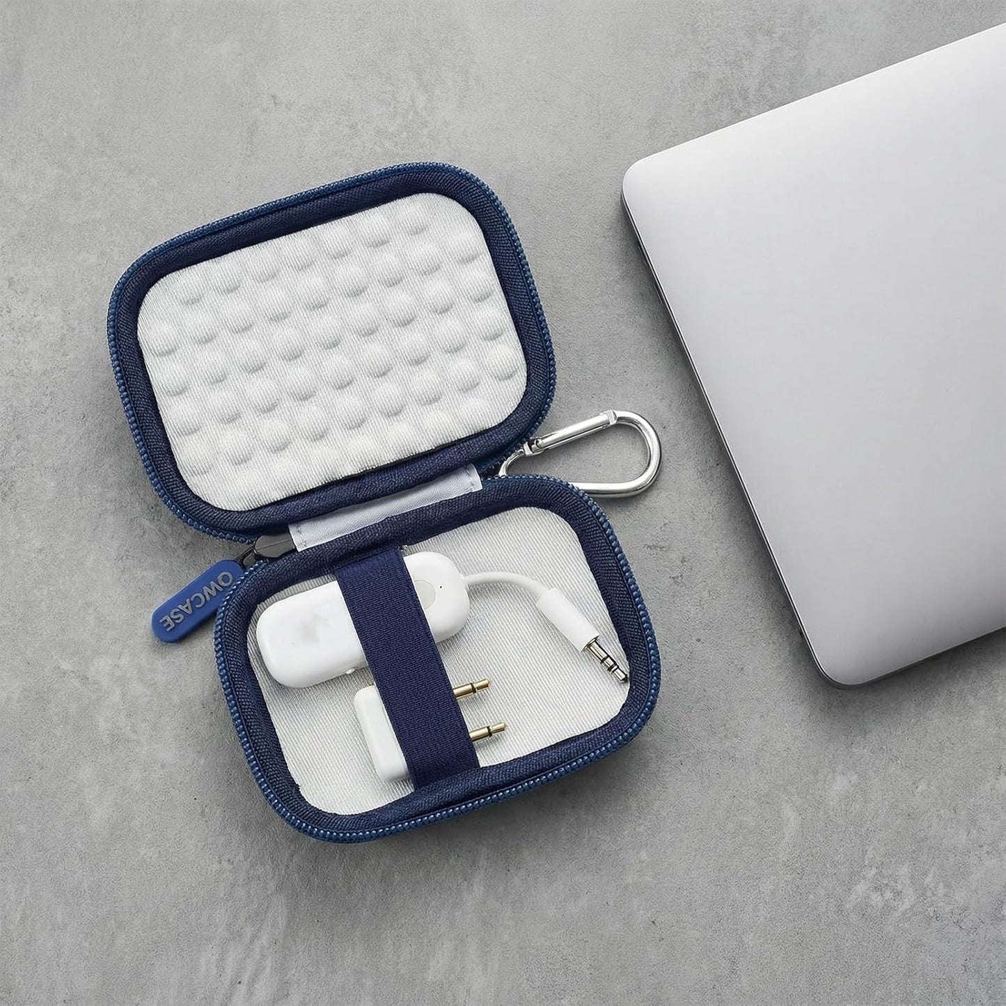 Wireless Bluetooth Adapter Case Compact Protective Storage for AirFly SE/Pro 2/Pro for Avantree Relay Premium Airplane Transmitter Receiver Travel & Home Organizer Pouch, White (Box Only)