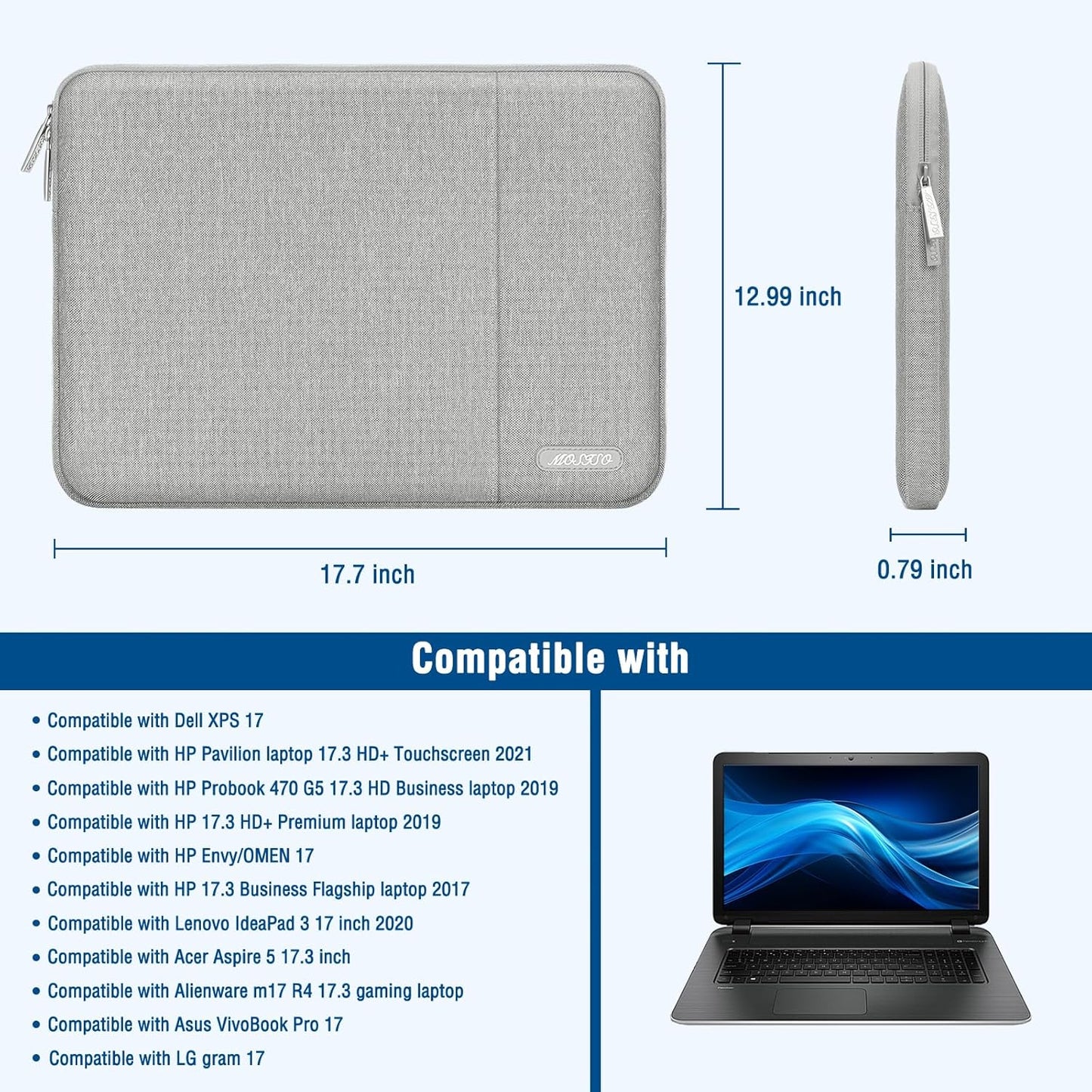 MOSISO Laptop Case 13.3 inch, 13-13.3 inch Laptop Sleeve Compatible with MacBook Air/Pro 13/Pro 14 M5 M4 M3 M2 M1, HP Dell ASUS Lenovo,Polyester Vertical Computer Sleeve Bag with Pocket, Antique Green - Colors B