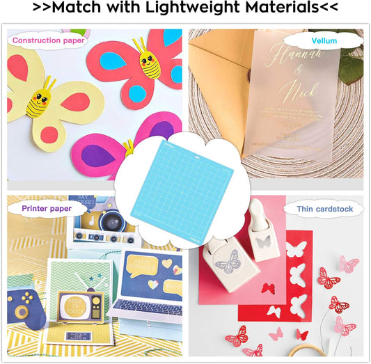HTVRONT Standard Grip Cutting Mat, 6 Pack Cutting Mat 12x12 Compatible with Cricut Maker 3/Maker 4/Maker/Explore 3/4/5/Air 2/One, Standard Adhesive Sticky Quilting Cutting Mats Replacement Accessories