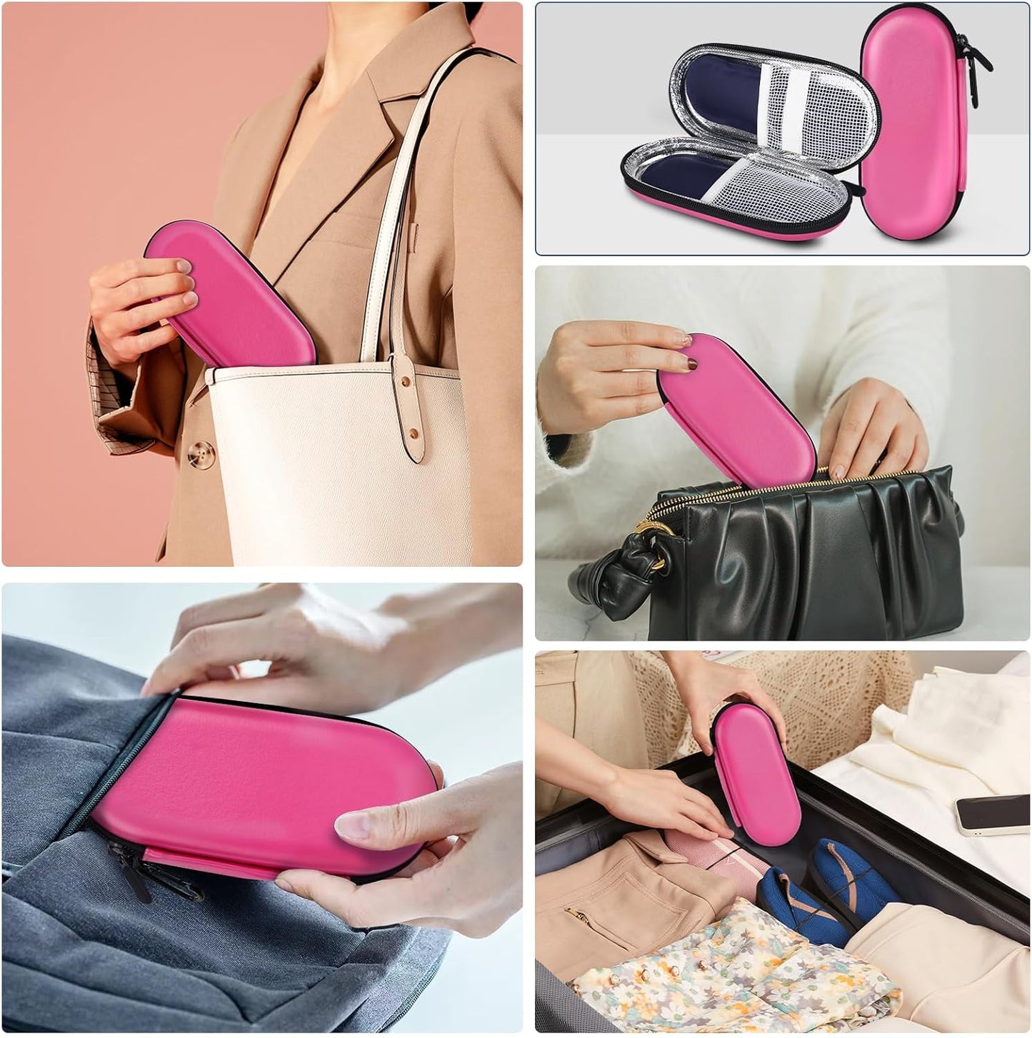 MOSLA Insulin Cooler Travel Case with 2 Reusable Ice Packs for Insulin Pen Portable Medical Cooler Bag for Diabetes and Other Diabetic Supplies for The Daily Life and Trip