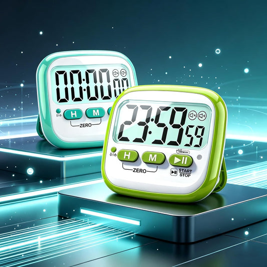 Antonki 2 Pack Classroom Timers for Kids Teachers, Magnetic Countdown Digital Kitchen Timer for Cooking, Study, Exercise, Games, Time Mangement - Loud/Silent Mode - Battery Included