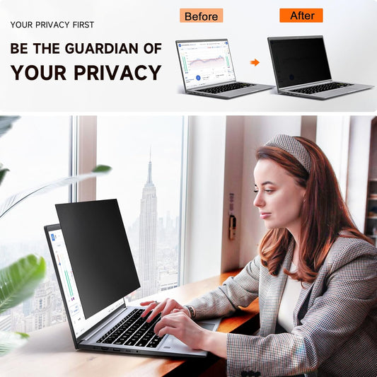 Mamol 34 Inch Curved Computer Privacy Screen Filter for 21:9 Aspect Ratio Widescreen Monitor - Anti Glare Blue Light Filter, Removable Computer Monitor Privacy Shield, Anti-Scratch Screen Protector