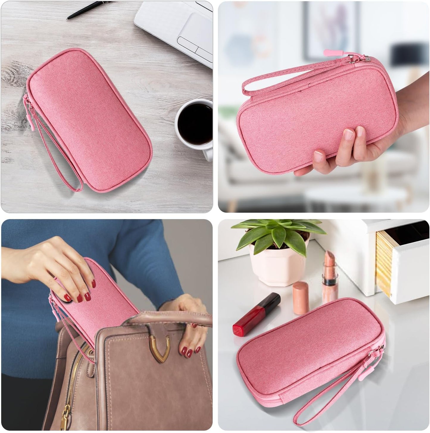 Universal Cable Organizer - Electronics Accessories Bag for Charger, Phone, Memory Cards & Travel Gadgets (Black)