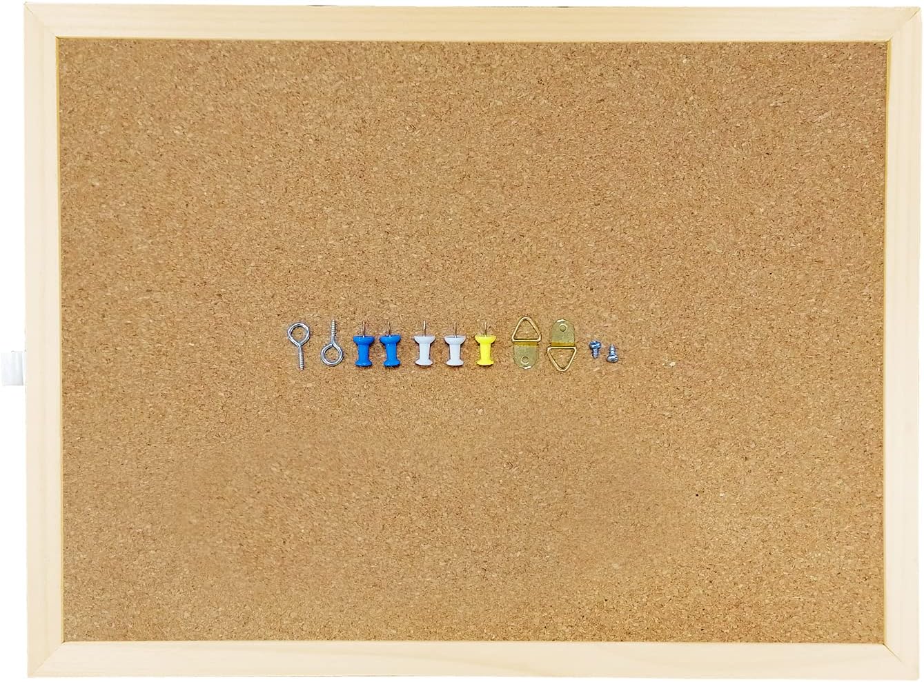 14.6 inches x 11 inches Frame Cork Board for Bulletin Board, Home Decor, Office, School, Message Board and Include Installation kit, Push pins.