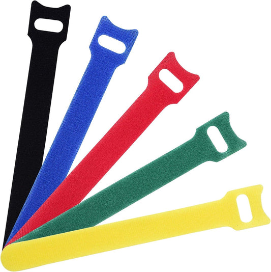 120 Pack Reusable Cable Ties 6 Inch – Multi-Color Hook and Loop Cord Ties for Wire Management – Color-Coded Cable Straps for Electronics, PC, Desk & Gaming Setup