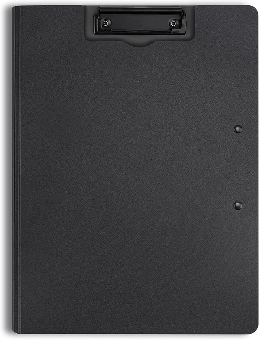 Tomorotec A4 Size Nursing Foldable Cover Clipboard with Pen Holder PP Foam Stationery Document Holder File Organizer Folder Writing Pad for Hospital Office School Business Classroom Supplies (Black)