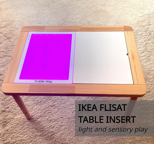 Toddle Way A3 RGB LED LightPad Compatible with IKEA Flisat Table. Standalone or a Flisat Table Insert. 8 changing Colors for tracing, Arts Crafts, Montessori Waldorf Reggio Light Sensory Play for Kids