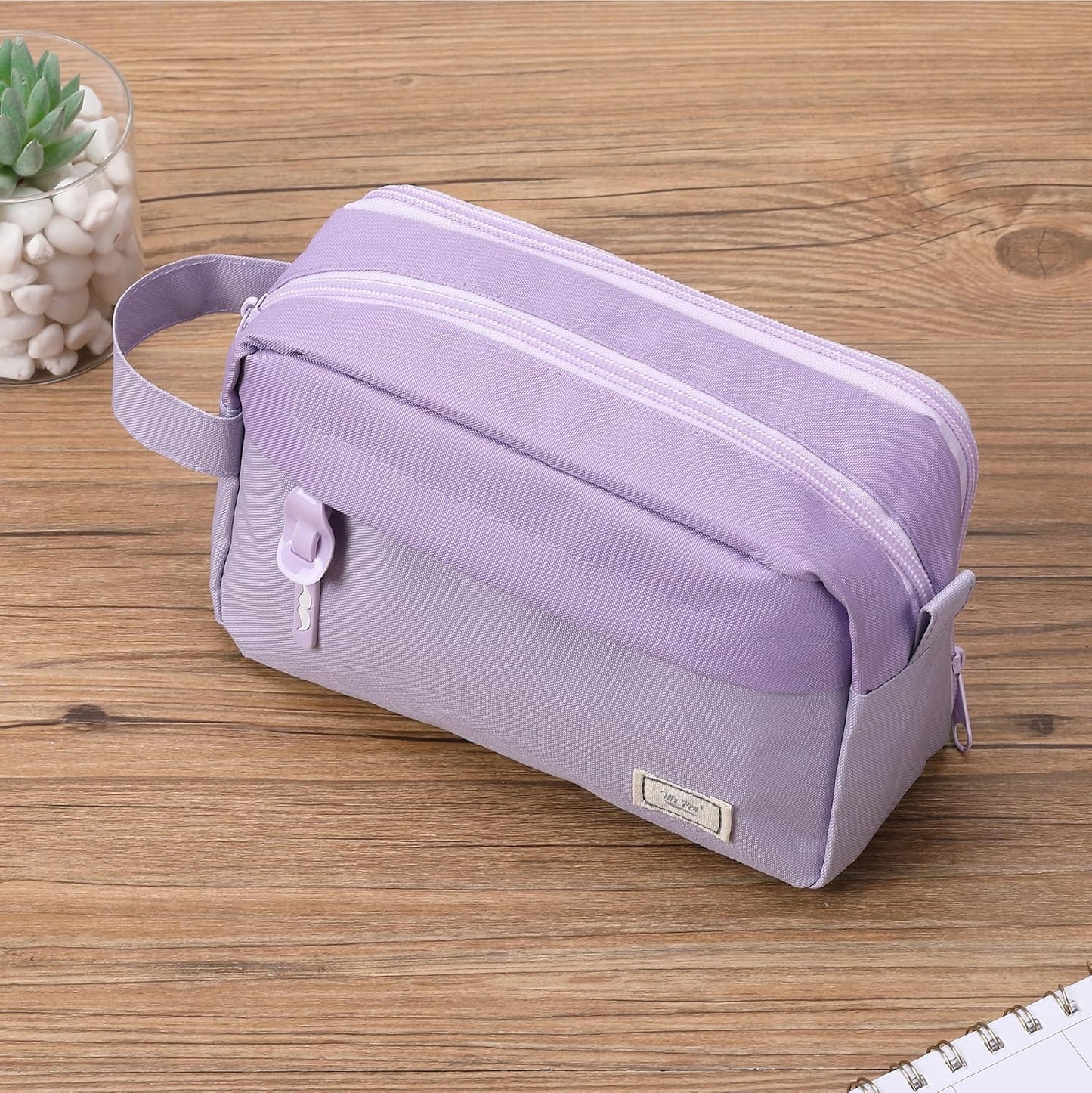 Mr. Pen- High Capacity Pencil Case, Large Pencil Pouch with 3 Compartments and 2 Pockets, Large Pencil Bag with Smooth Zipper, Cute Pencil Case Pouch Organizer, School Supplies for Teens