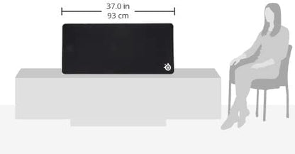 SteelSeries QcK Gaming Mouse Pad - XXL Cloth - Peak Tracking and Stability - Esports Mousepad - Never-Slip - Full Desk Coverage
