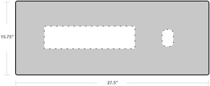 Premium Felt Desk Mat | Medium 12" x 36" | Multifunctional Desk Pad for Home Office | Light Gray