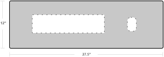 Premium Felt Desk Mat | Medium 12" x 36" | Multifunctional Desk Pad for Home Office | Light Gray
