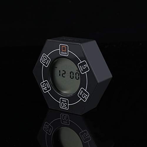 Home & Office Timer with Clock, 5,15, 30, 45, 60 Minute Preset Countdown Timer, Easy-to-Use Time Management Tool (Cyan)