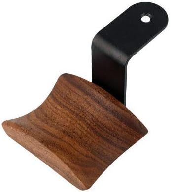 KiaoTime Headphone Hanger Holder - Walnut Wood Headset Stand, Universal Fit (Under-Desk Mount)