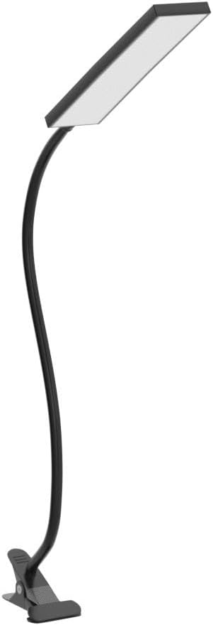 Vansuny Clip on Light LED Desk Lamp with Eye-Caring LED Light and Metal Clip, 6 Level Brightness 3 Color Modes, Power by USB Port 5W Adjustable Neck Reading Lamp for Home and Office (5W, Black)