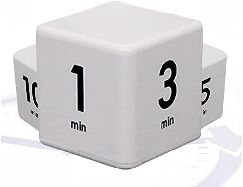 JOYIT Cube Timer 1 3 5 10 Minutes - Flip Countdown Visual Timer for Time Management, Kitchen, Workout, Study, Classroom, Office, Games