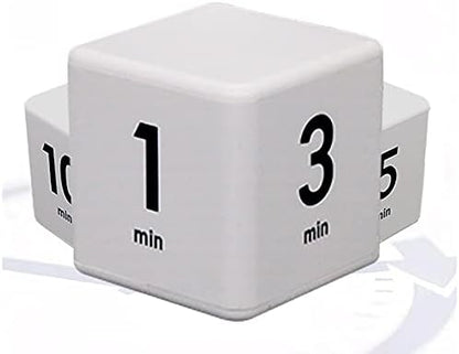 JOYIT Cube Timer 1 3 5 10 Minutes - Flip Countdown Visual Timer for Time Management, Kitchen, Workout, Study, Classroom, Office, Games