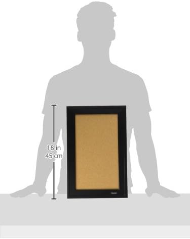 Quartet Cork Bulletin Board, Framed Corkboard, 11” x 17”, Black Frame, Message Board (79279)