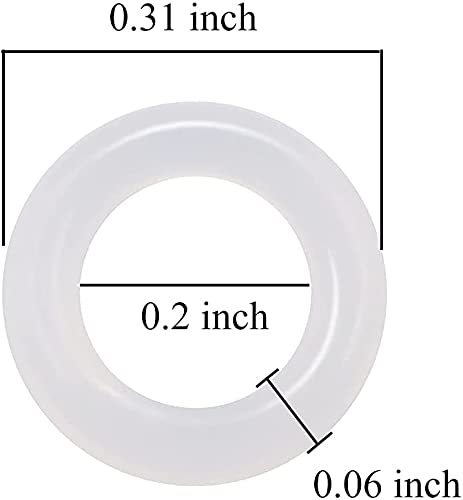 DGZZI 150pcs Rubber O-Ring Switch Dampeners Keycap 8x5x1.5mm Clear White Cherry MX Switch Keyboard Damping O-Ring