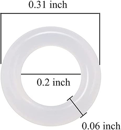 DGZZI 150pcs Rubber O-Ring Switch Dampeners Keycap 8x5x1.5mm Clear White Cherry MX Switch Keyboard Damping O-Ring