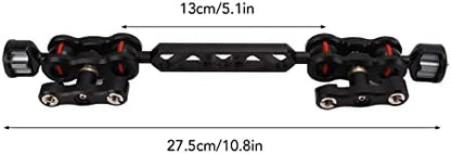 11in Articulating Arm, Adjustable Camera Articulating Ballhead Extension Bar, with 1/4in and 3/8in Screw Interface, for LCD Monitors, LED Lights