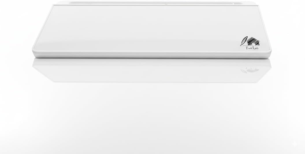Glass Desktop Whiteboard with Storage Drawer – Premium Dry Erase Board for Desk Notes, Planning & Organization