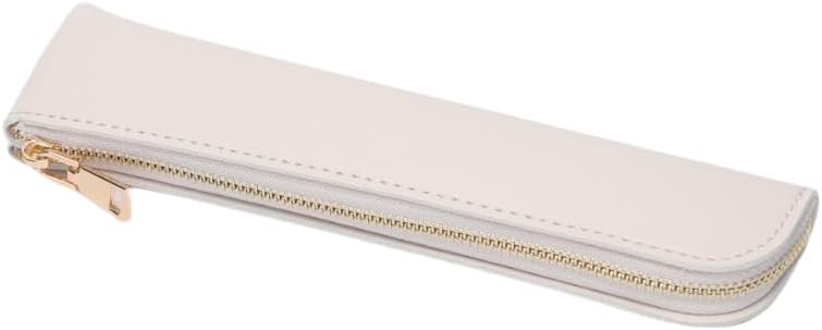 Canvas Pencil Case Small Pencil Pouch Slim Lightweight Pen Case Holder Cute Zipper Bag for School Office