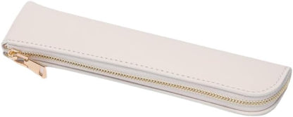 Canvas Pencil Case Small Pencil Pouch Slim Lightweight Pen Case Holder Cute Zipper Bag for School Office