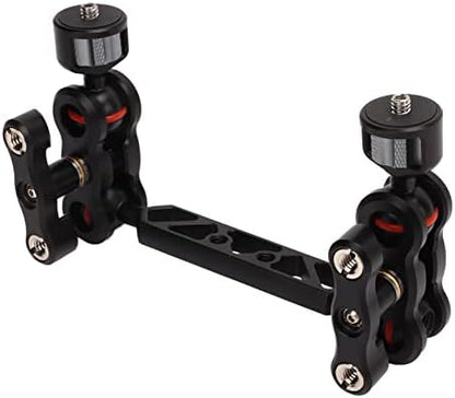 11in Articulating Arm, Adjustable Camera Articulating Ballhead Extension Bar, with 1/4in and 3/8in Screw Interface, for LCD Monitors, LED Lights