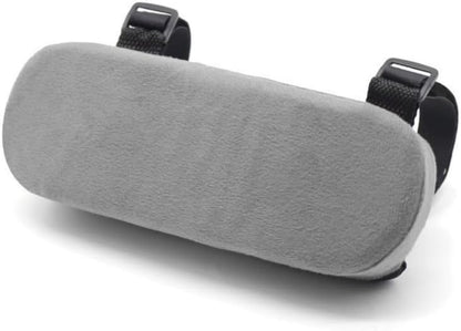Office Chair Arm Pads 2-Pack – Soft Grey PP Cotton Cushions for Elbow Support – Universal Fit, Comfortable, Non-Slip Covers for Office, Gaming & Home Chairs