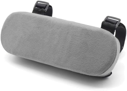 Office Chair Arm Pads 2-Pack – Soft Grey PP Cotton Cushions for Elbow Support – Universal Fit, Comfortable, Non-Slip Covers for Office, Gaming & Home Chairs