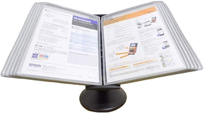 Wall Mount Reference Display System, Flip File Holder, Desktop or Wall-Mounted Display Stand with Adjustable tilt,Folders(C)
