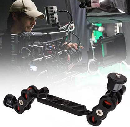 11in Articulating Arm, Adjustable Camera Articulating Ballhead Extension Bar, with 1/4in and 3/8in Screw Interface, for LCD Monitors, LED Lights