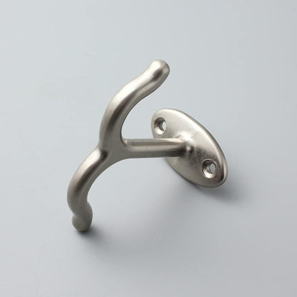 Zinc Alloy Double Prong Ceiling Hooks, 6 pcs Under The Table Coat Hook for Closet Top Bathroom Kitchen Cabinet Garage