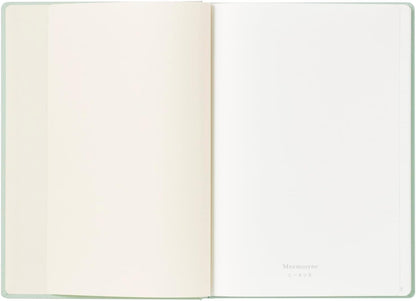 Maruman Mnemosyne Lined Notebook- Vertical A5, 5.83" x 8.27", 70 Sheets / 140 Pages, 7mm College Ruled With Center Line Journal, Perforated Pages & Wire-Bound to Lay Flat, Black, Made in Japan - Colors A