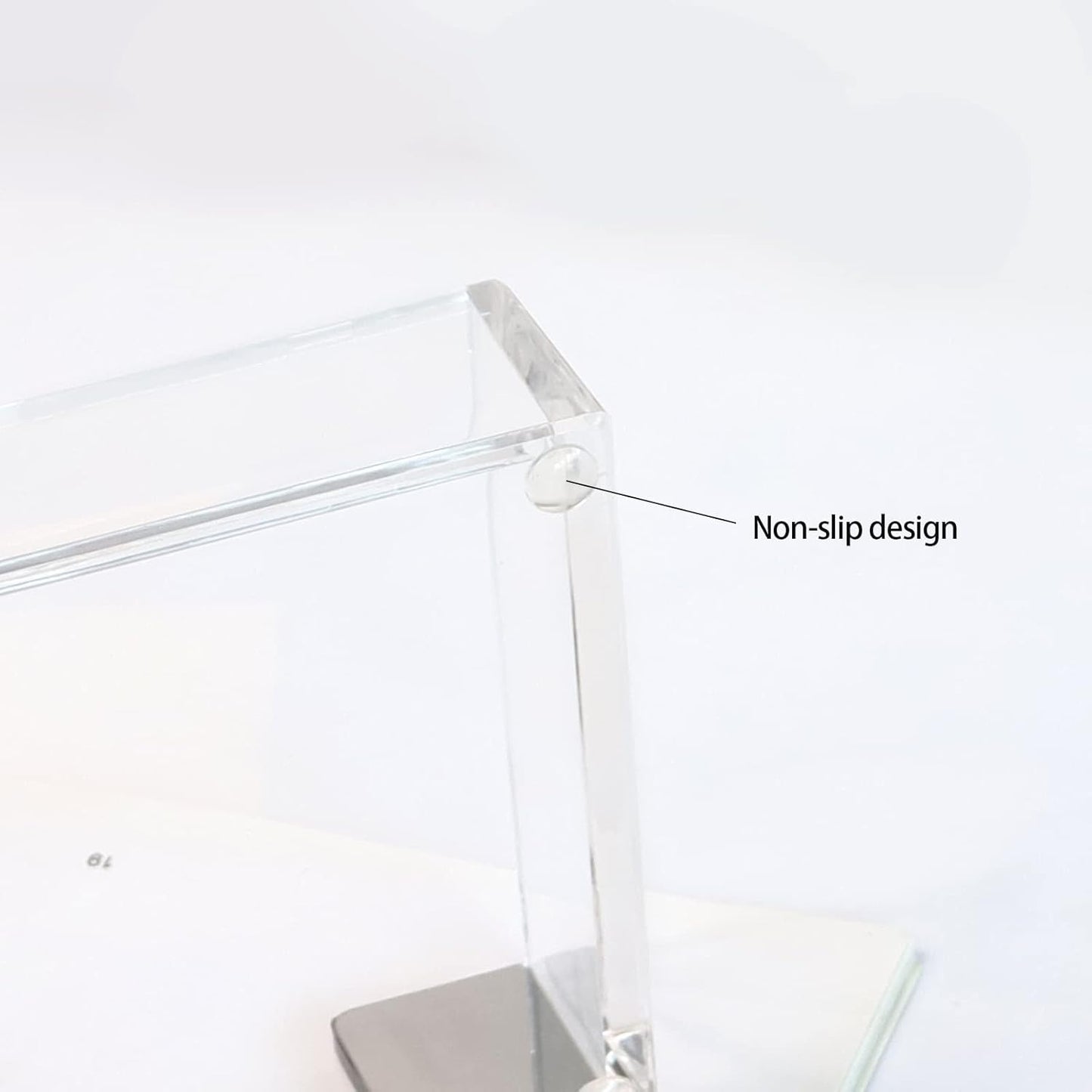 MultiBey Gold Sticky Notes Holder Clear Acrylic Memo Pad Dispenser Post it Note Holder Desk Supplies Organizer Accessories for Office Home Schools (Gold)