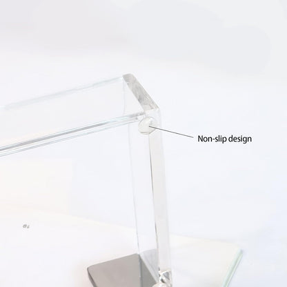 MultiBey Gold Sticky Notes Holder Clear Acrylic Memo Pad Dispenser Post it Note Holder Desk Supplies Organizer Accessories for Office Home Schools (Gold)