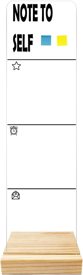 Monitor Memo Board Computer Monitor Memo Board Acrylic for Computer Monitors No Screen Damage Office Desk Accessories with Removable Design 12.6X 3.15 x 0.2 inches