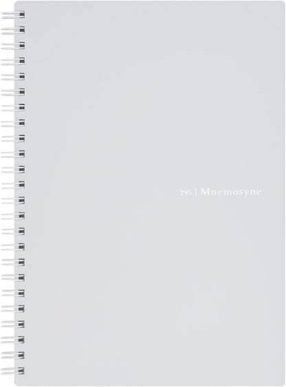 Maruman Mnemosyne Lined Notebook- Vertical A5, 5.83" x 8.27", 70 Sheets / 140 Pages, 7mm College Ruled With Center Line Journal, Perforated Pages & Wire-Bound to Lay Flat, Black, Made in Japan - Colors A