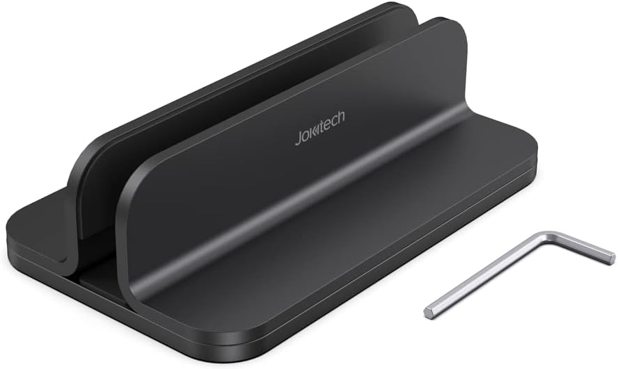 JOKItech Aluminum Laptop Stand, Sturdy and Adjustable, Compatible with Apple MacBook Pro/Air, Mac Mini, iPad Pro, Silver