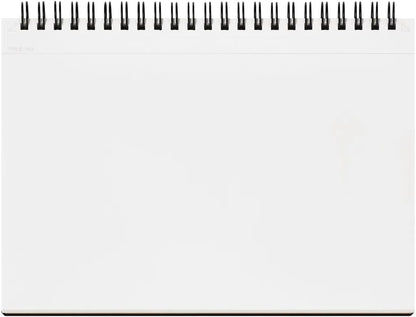 Maruman Mnemosyne Grid Notebook- Horizontal A4 Layout, 8.27" x 11.69", 70 Sheets / 140 Pages, 5mm Graph Paper Journal, Perforated Pages & Wire-Bound to Lay Flat, Black, Made in Japan